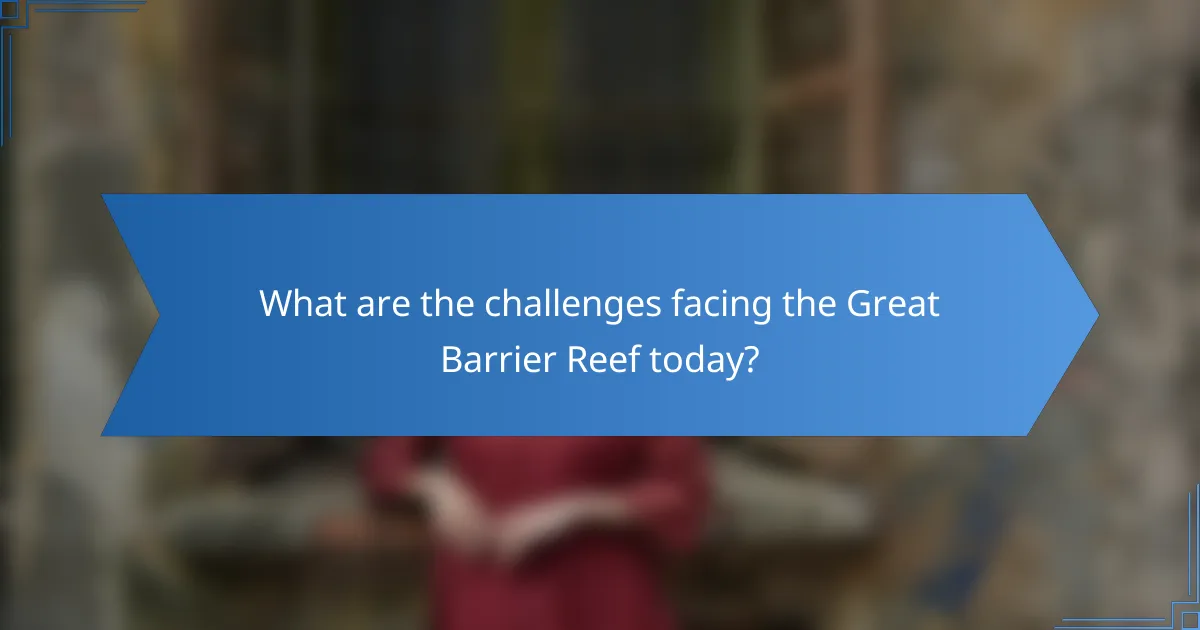 What are the challenges facing the Great Barrier Reef today?